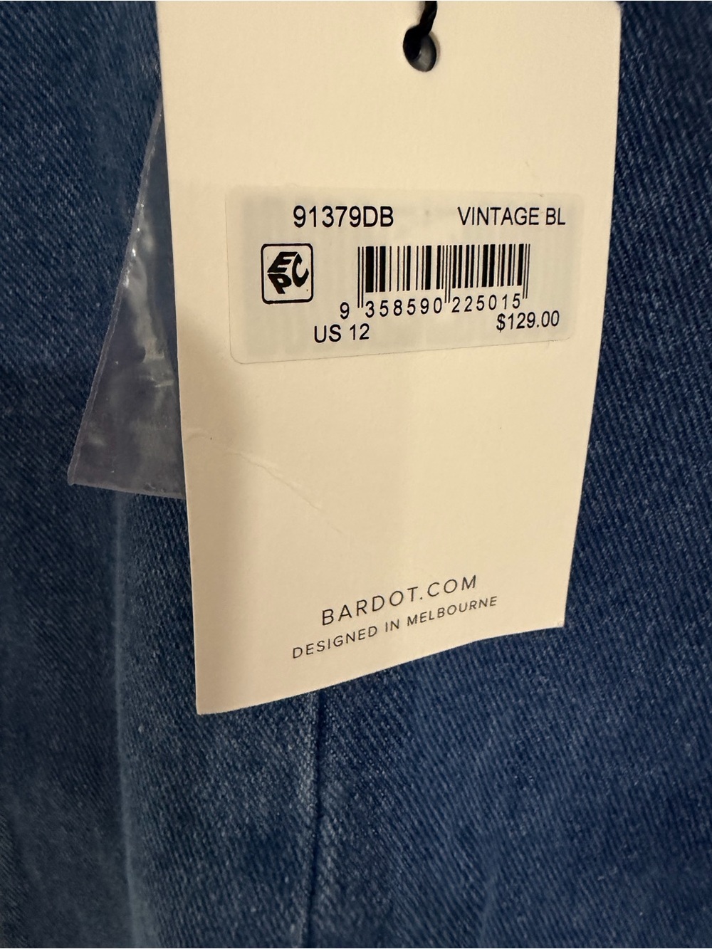Bardot Women's Dark Blue Denim Jeans - Classic Indigo Wash NWT - new with tag - Picture 6 of 7